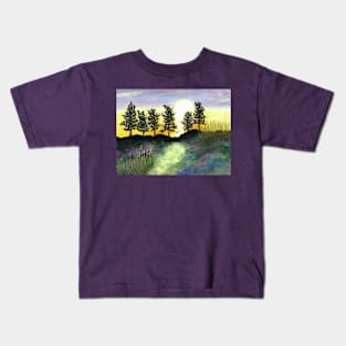 Southern Pine Sunset Kids T-Shirt